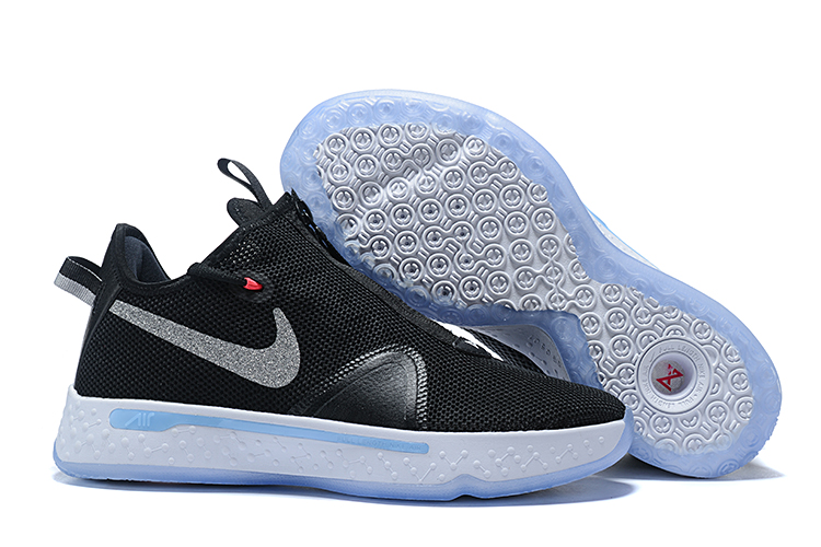 Nike PG 4 Black Grey White Blue Shoes